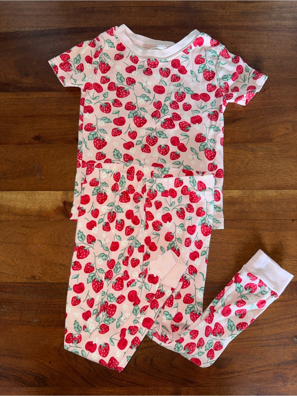wonder nation Pink Strawberry Print Pajama Set